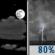 Tuesday Night: Partly Cloudy then Chance Showers And Thunderstorms