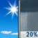 Thursday: Sunny then Slight Chance Rain Showers