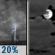 Sunday Night: Slight Chance Showers And Thunderstorms then Mostly Cloudy