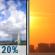 Monday: Slight Chance Showers And Thunderstorms then Sunny