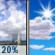 Friday: Slight Chance Showers And Thunderstorms then Mostly Sunny