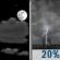 Saturday Night: Partly Cloudy then Slight Chance Showers And Thunderstorms